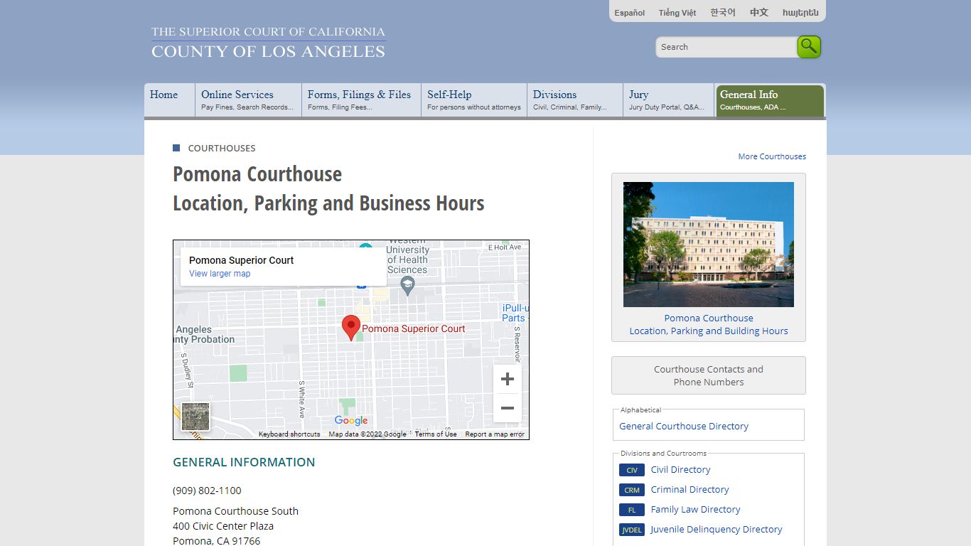 Courthouses in Los Angeles County - Contacts and Locations - LA Court